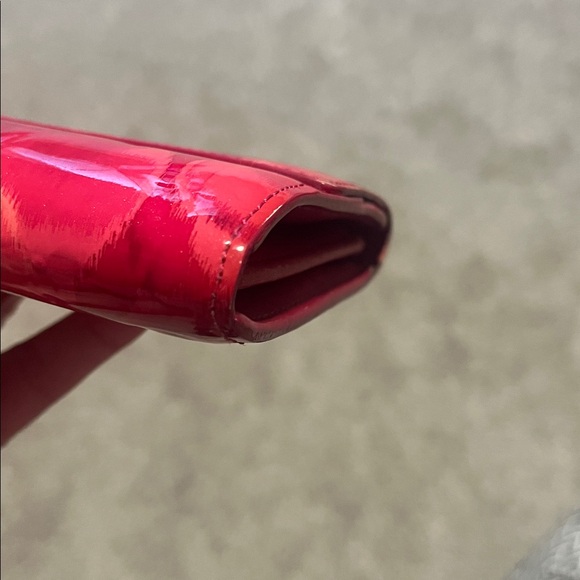 Louis Vuitton Red Floral Vernis Wallet